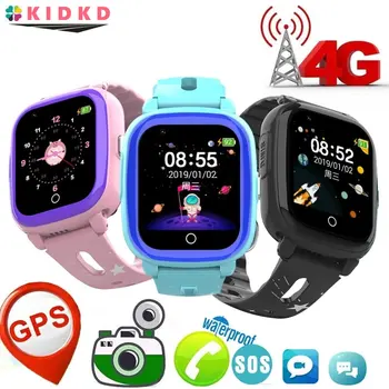 4G Детские умные GPS часы WIFI трекер Определение местоположения удаленной камеры Голосового монитора SOS Умные часы Видеозвонок Часы для телефона Android
