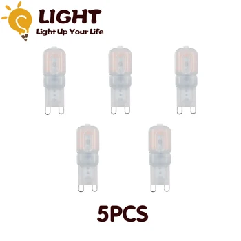5 шт./лот, супер яркие светильники для люстры G9 2,5 Вт, светодиодная лампа с крышкой для ПК, 220 В-240 В, светодиодная мини-лампа