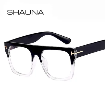 SHAUNA Анти-синий свет Негабаритная Квадратная оправа для очков Женская Оптическая оправа Мужские очки