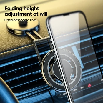 Магнитный Автомобильный держатель для телефона, Складная автомобильная подставка для мобильного телефона, поддержка GPS-кронштейна для iPhone Xiaomi Huawei Samsung Универсальный