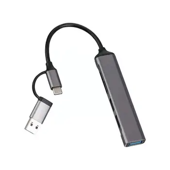 USB 3,0 Концентратор USB TypeC КОНЦЕНТРАТОР Переключатель Удлинитель Концентратор Высокоскоростной Разветвитель Кард-ридер с Портами SD TF Многопортовый для Macbook Compu X7E4