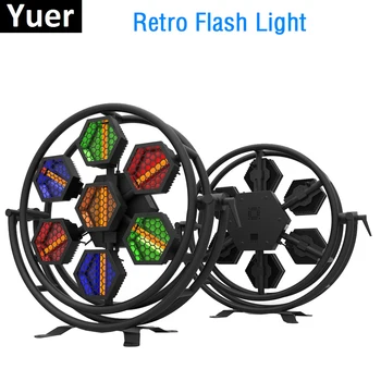 Профессиональная светодиодная ретро-вспышка 7X60 Вт Dj Wash Lighting Effect DMX Controller Disco Light с 168X1 Вт RGB 3В1 LED Light Party