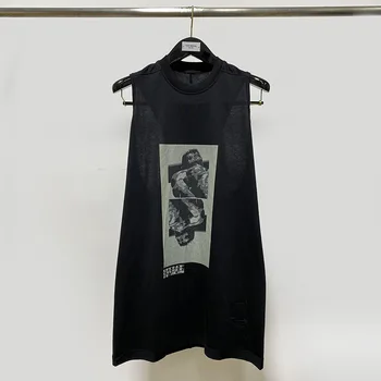 Мужская жилетка в стиле хип-хоп 2022s RO, Темная Мужская майка, Женская футболка, Мужская одежда, Уличная одежда Owens, Мужская одежда
