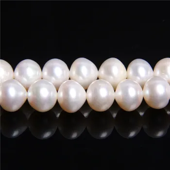 Бусины из натурального круглого белого пресноводного жемчуга ААА 10-11 мм, бусины из настоящего жемчуга для изготовления ювелирных изделий, женский браслет, ожерелье, элегантный подарок