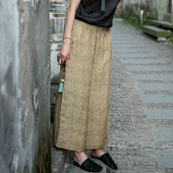 2022 г., прямые длинные брюки daliy в китайском стиле для женщин и девочек, винтажный дизайн, повседневные свободные брюки, модный дизайн