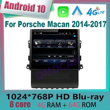 Автомобильный видео плеер с HD экраном Android, автомобильный GPS-навигатор 4 + 64 ГБ для Porsche Macan 2014-2017