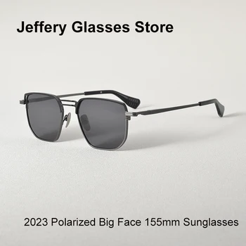 2023 Модные мужские Поляризованные Большие Квадратные Солнцезащитные очки Японского бренда, Дизайнерские очки для вождения на открытом воздухе, защита от ультрафиолета, солнцезащитные очки Gafas