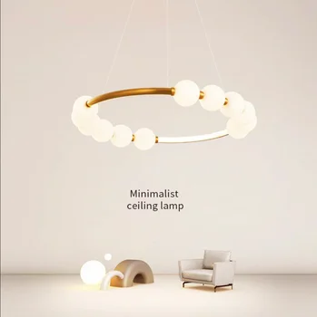 Современные минималистичные подвесные светильники для ресторана, гостиной, спальни, кабинета, высококачественные круглые светильники, светодиодные светильники