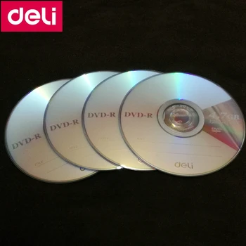 4 шт./лот Deli 3724 DVD-R Пустой диск С Возможностью записи DVD Однокристальный Записываемый Цифровой Универсальный диск 4.7ГБ/120 мин/16x DVD-R