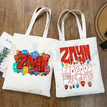 Zayn Malik Никто не слушает Сумки в стиле Харадзюку с графическим Рисунком, сумки через плечо, Повседневные сумки для Покупок, Сумки для девочек, Женская Элегантная Холщовая сумка