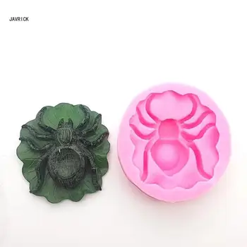 Паук Силиконовая форма Животная смола Глиняная форма 3D Паукообразные Гибкие формы для поделок, украшения для десертов из глины, торта D0LC