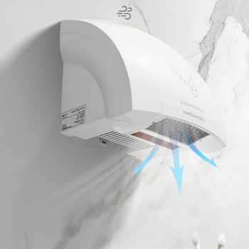 2022 Полностью автоматическая индукционная бесшумная сушилка для рук, коммерческая ванная комната, настенный мобильный телефон, умная сушилка для рук