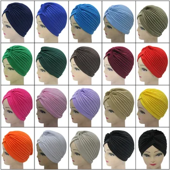 Мусульманские внутренние шапки-хиджабы, богемный тюрбан, кашемировый крест-накрест, индийская шляпа, шерстяной вязаный хиджаб, чепец-тюрбан, готовая к ношению