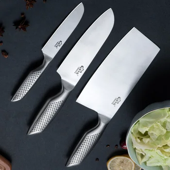 Кухонный нож из нержавеющей стали 3шт, Бытовые кухонные ножи, Нож шеф-повара для нарезки ломтиками мяса и овощей, фруктовый нож