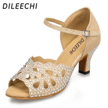 Брендовая обувь для латиноамериканских танцев DILEECHI, женская обувь для вечеринок, сальса-шоу, бальная обувь для взрослых, уникальная высококачественная танцевальная обувь