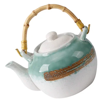 Керамический чайник для приготовления Чая для Дома, Кемпинга, Эмали, деликатного Дерева, домашнего портативного Офиса