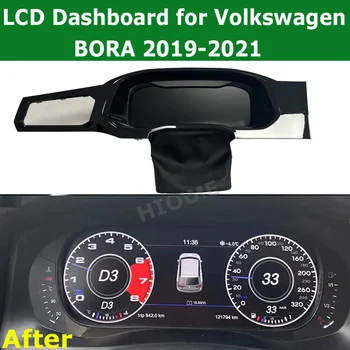 Автомобильный Цифровой ЖК-измерительный прибор 2023 Lates для Volkswagen BORA 2019-2021, Интеллектуальные спидометры, Приборная панель, кластер Виртуальной кабины