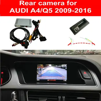 Интерфейс Камеры заднего вида Audi A4 A5 Q5 Декодер заднего хода Plug & Play Передняя Камера Резервная Камера С Ручкой багажника Динамическая Парковочная линия