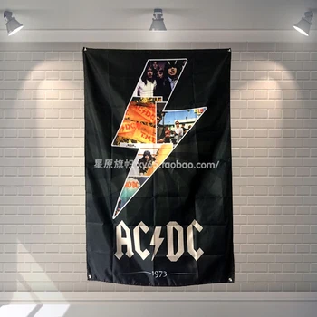 Большие музыкальные плакаты рок-группы с иллюстрациями, наклейки на стены, Высококачественное полотно с четырьмя отверстиями, Баннеры и флаги, Украшение для дома, подарок A2