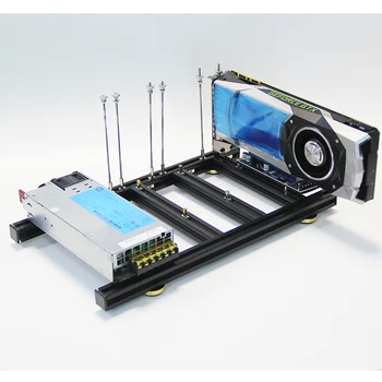 Держатель видеокарты 3GPU DIY внешняя база видеокарты с базой питания для майнинга сервера power Miner
