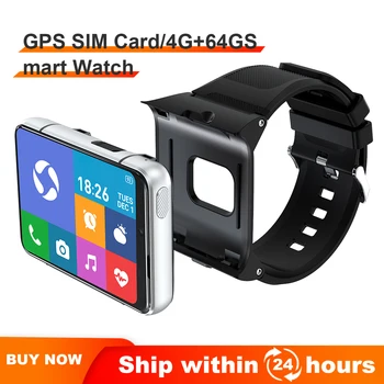 Смарт-часы 4G Android GPS WIFI 2,88-дюймовый Сенсорный экран высокой четкости с большим идентификатором лица, батарея 2300 мАч, телефон с двойной камерой HD