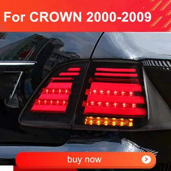 1 Пара светодиодных задних фонарей в сборе для Crown 2000-2009, задние фонари, подключи и играй, светодиодные ходовые динамические поворотные задние фонари