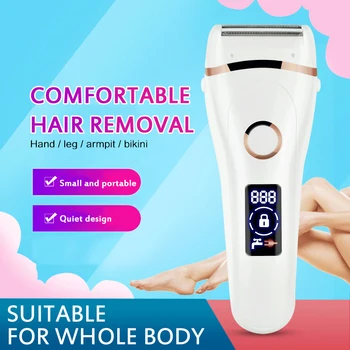 Перезаряжаемый женский безболезненный Электрический Эпилятор Для удаления волос с бороды, Женские станки для бритья, Портативный женский триммер для волос LCD