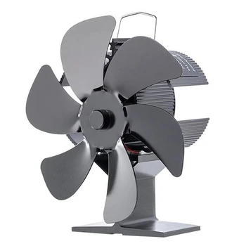 Вентилятор для печки с 6 лопастями, работающий на тепловом топливе, Вентилятор для домашнего камина, Бесшумная Дровяная горелка Ecofan, Эффективное оборудование для распределения тепла