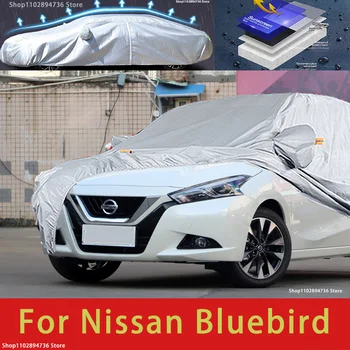 Для Nissan Bluebird Наружная защита Полное покрытие автомобиля Снежные чехлы Солнцезащитный козырек Водонепроницаемые пылезащитные внешние автомобильные аксессуары