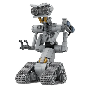Gobricks Military Johnnyed 5 Astros-Робот, Набор Строительных Блоков Для механических Кирпичей с коротким замыканием, Игрушки Для Детей, Подарки На День Рождения
