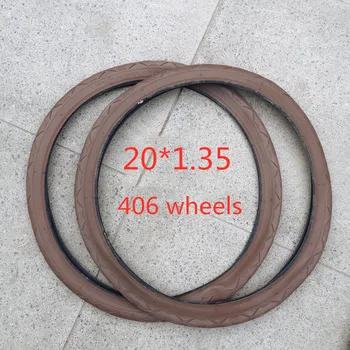 2ШТ Складных велосипедных шин BMX 20 × 1,35 с защитой от проколов Для колесной пары 406