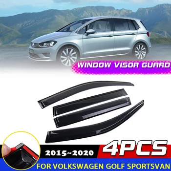 Козырек на Окна для Volkswagen VW Golf Sportsvan SV 2015 ~ 2020 2016 Дымовая Дверь Вентиляционный Дефлектор Тенты От Солнца И Дождя Аксессуары Для Бровей