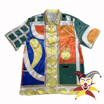 2022ss Рубашки CASABLANCA Для Мужчин И Женщин С Красочным Принтом Пляжная Гавайская рубашка