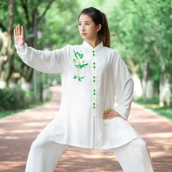 Одежда Kun Master Tai Chi, униформа для боевых искусств, одежда для ушу, платье кунг-фу для женщин и мужчин, унисекс, 2023, новый стиль, белый