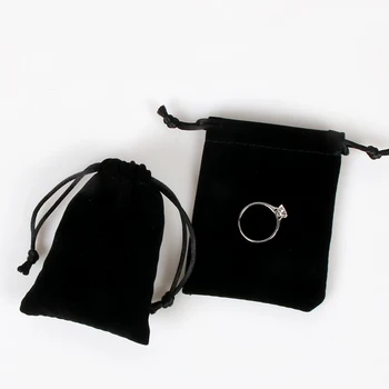 Маленький бархатный мешочек для ювелирных изделий Подарочная сумка на шнурке