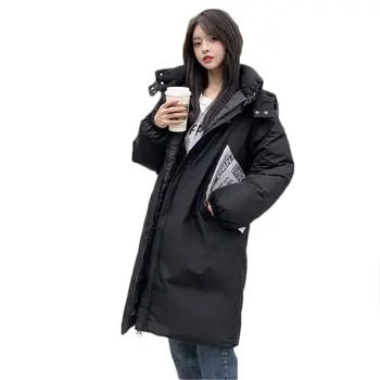 Куртка с хлопчатобумажной подкладкой, женская зимняя куртка Parker с хлопчатобумажной подкладкой средней длины, корейское студенческое хлебное пальто, Свободная куртка с подкладкой Y562