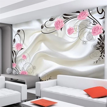 beibehang Пользовательские фотообои диван ТВ фон обои настенная бумага настенное искусство розы 3d настенные обои для стен напольная бумага