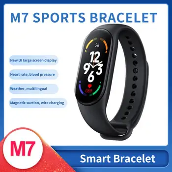 Смарт-часы M7 Спортивные Смарт-Часы с контролем уровня кислорода в крови и сердечного ритма на Весь Экран, Длительное время автономной работы, Аксессуары Для Smart Life