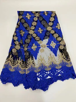 Кружевная ткань с африканской вышивкой 2021, Высококачественная Нигерийская Свадебная Кружевная ткань, Французское Сетчатое Кружевное платье R3962