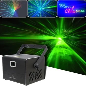 YUER Полноцветный 30Kpps 3D 10W Анимационный Лазерный Прожектор RGB Проектор Динамических Эффектов DJ Дискотека Концертное Шоу Музыкальная Вечеринка