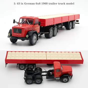 1: 43 ix Немецкая модель грузовика с прицепом 6x6 1960 года, коллекционная модель готовой продукции