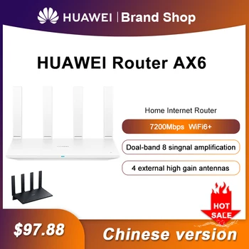 Huawei 5g Ax6 Маршрутизатор Домашний Беспроводной Гигабитный Маршрутизатор 7200M Двухдиапазонный Высокоскоростной Wifi6 Сверхширокополосный Маршрутизатор с быстрым усилением сигнала