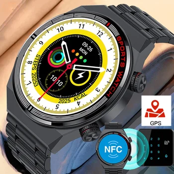 Для Realme GT Doogee S97 Pro BQ 5519G Tecno Pouvoir 3 XSamsungSmart Часы Мужские Часы NFC Bluetooth Вызов Беспроводное Зарядное Устройство Спортивные