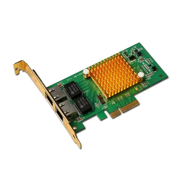 Сетевая карта I350 -T2 PCI-E 2 Порта Gigabit Ethernet Сервер Nic Оригинальный чип InteI350T2