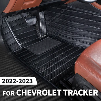 Изготовленные На заказ Напольные Коврики В Стиле Углеродного Волокна Для Chevrolet Tracker 2022 2023 Foot Carpet Cover Аксессуары Для Интерьера Автомобиля