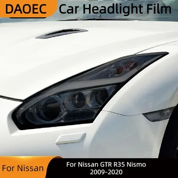 Для Nissan GTR R35 Nismo 2009-2020, оттенок автомобильных фар, Черная защитная пленка, прозрачная наклейка из ТПУ, Аксессуары