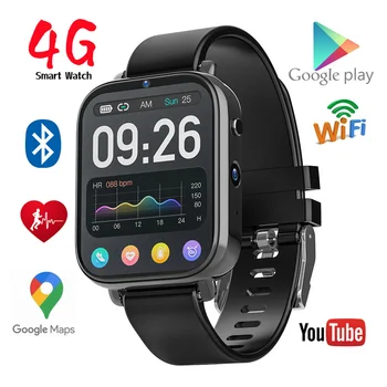 Мужские часы Android 4G Смарт-часы, SIM-карта, Фототелефон, Wi-Fi Google Maps, Двойная камера, Видеозвонок HD, Спортивные, медицинские, Часы с сердечным ритмом
