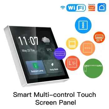 Многофункциональная панель управления с сенсорным экраном Tuya Smart T6E, 4 дюйма, Центральное управление для интеллектуальных сцен, интеллектуальные устройства Tuya