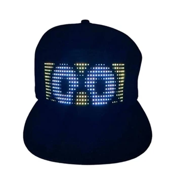 K3NB Светодиодная шляпа с подсветкой экрана, Bluetooth-Кепка, сообщение для вечеринки, Парада на День рождения, хип-хопа, ночного бега, пеших прогулок, Рыбалки