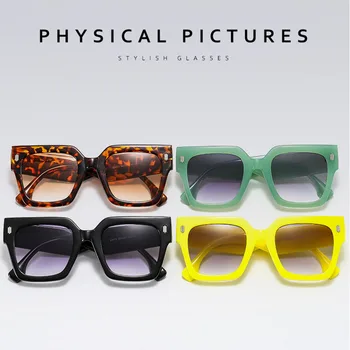 2022 Модные Женские Солнцезащитные очки в квадратной оправе, Поляризованные, Фирменный дизайн, Анти-ультрафиолет UV400, Повседневные Солнцезащитные очки для Взрослых, женщин, Мужчин